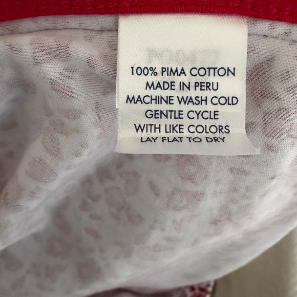 Lake Pajamas Racerback Tank Top and Shorts Set Size Med in Red Floral Print - Picture 6 of 7